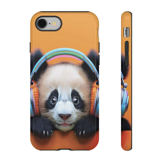 "Baby Panda wearing Headphones" Mobile Phone Case