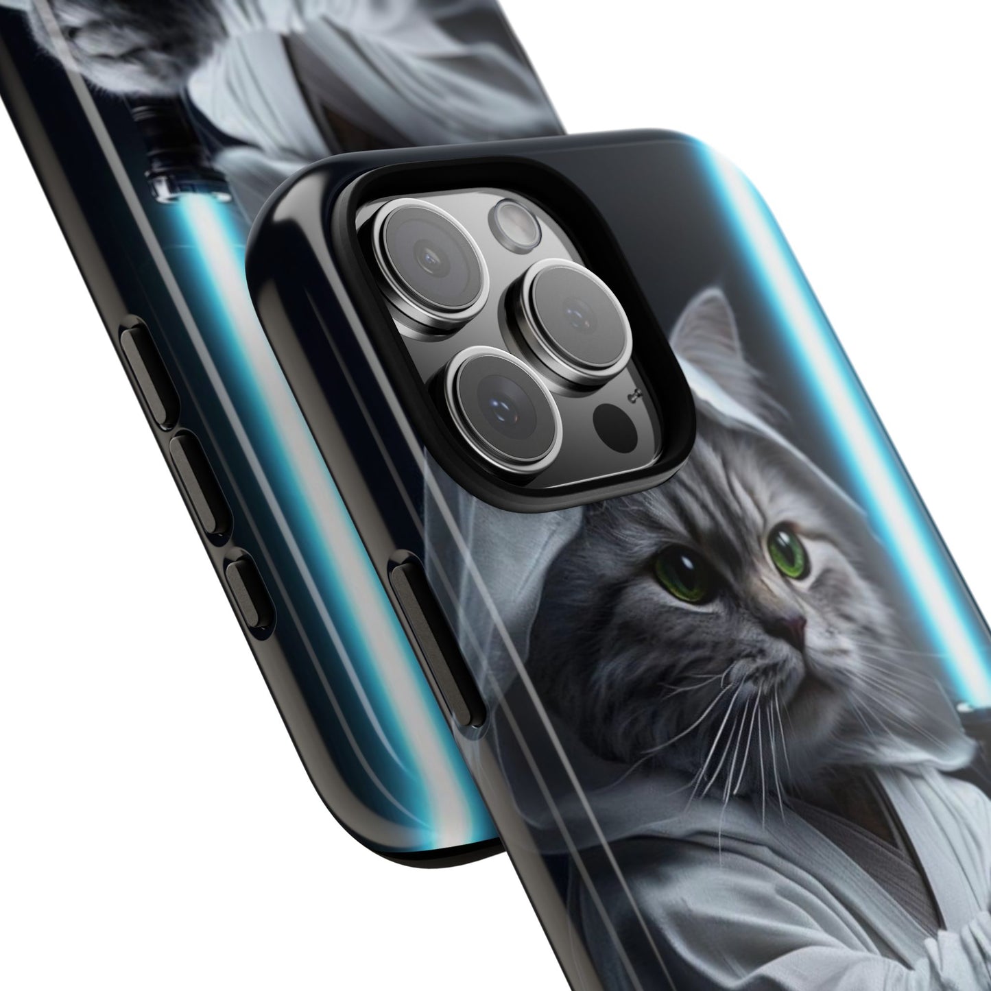 "Jedi Whisker" Mobile Phone Case (blue light sabre)