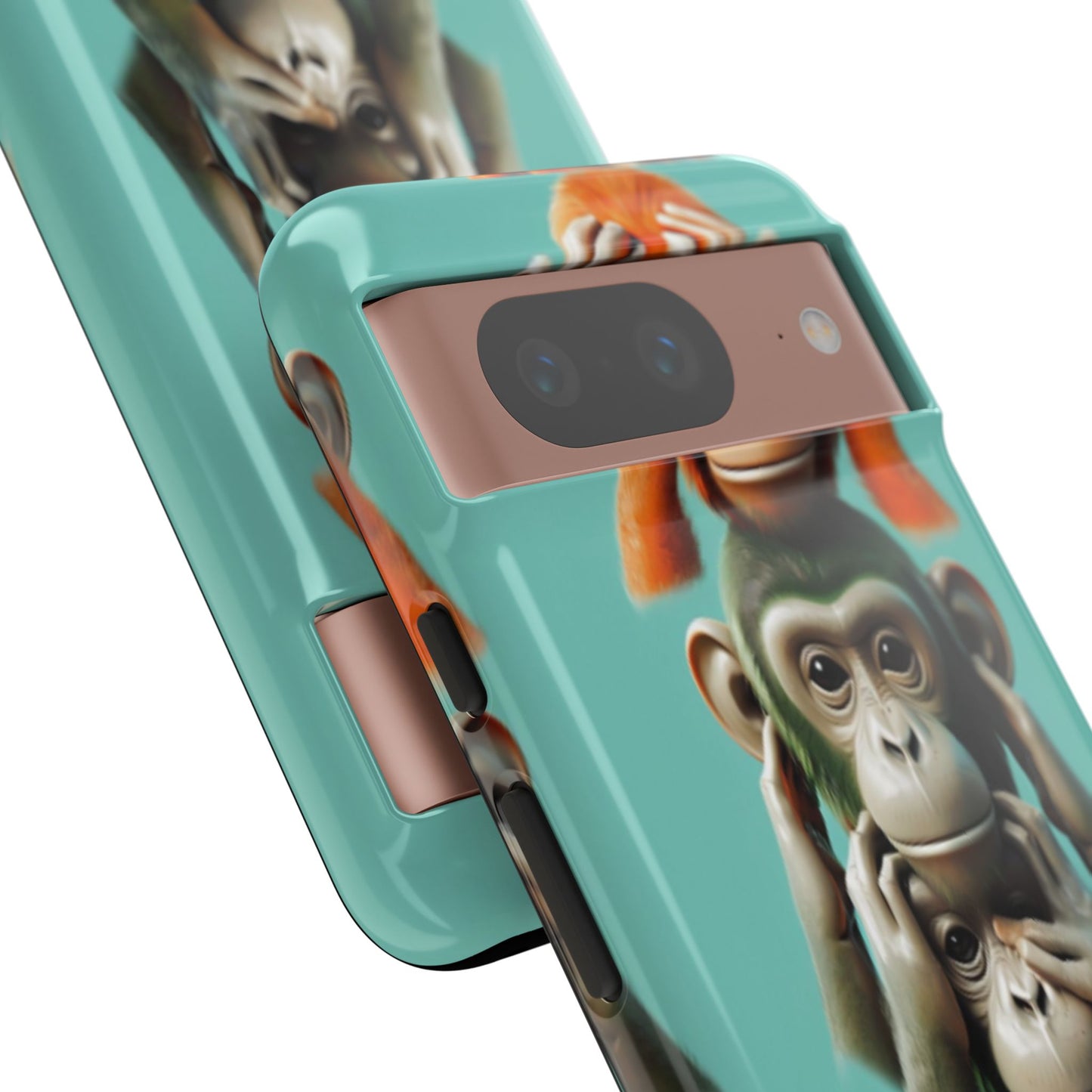 "Evolution - The Fourth Monkey" (striped background)