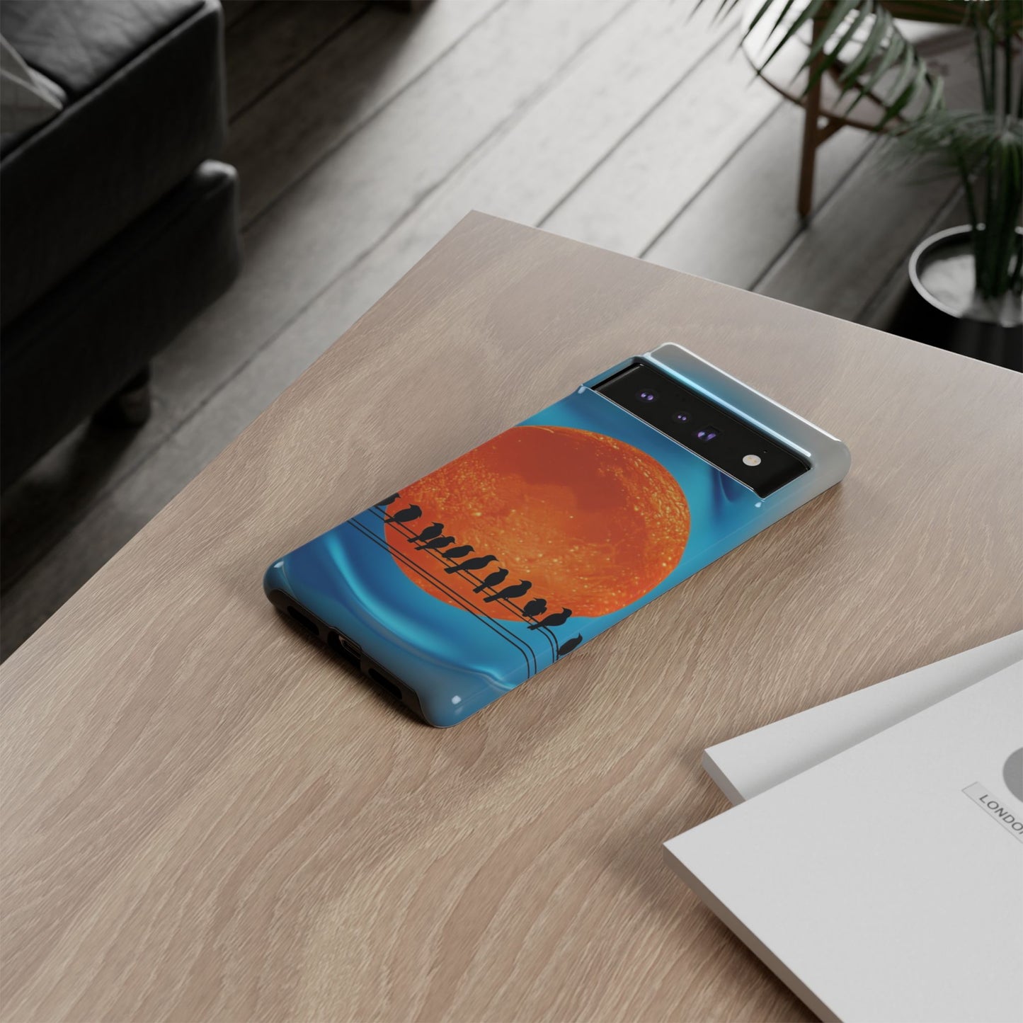 "The Feathered Assembly" Mobile Phone Case (orange)