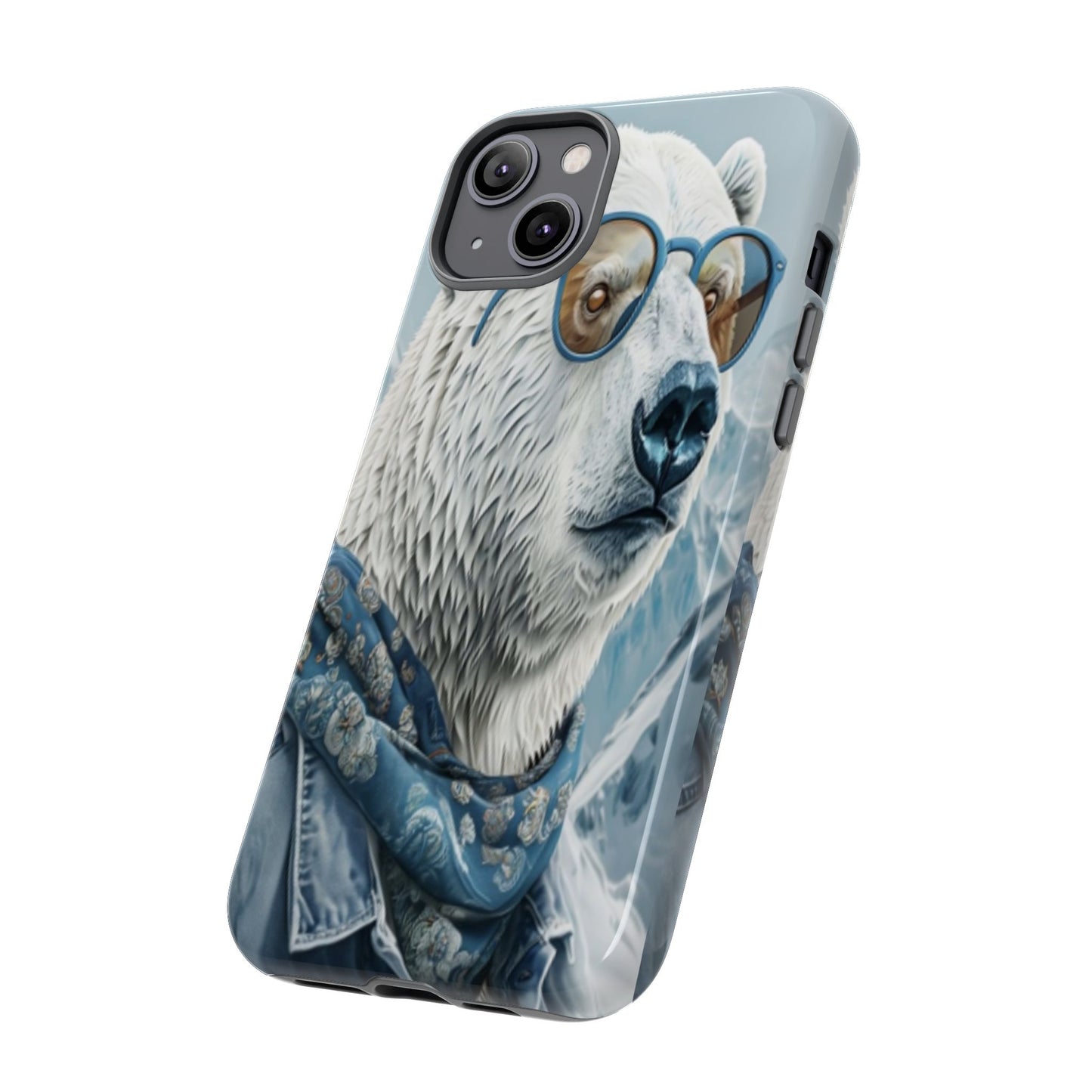 "Urban Zen Polar Bear" Mobile Phone Case (blue)