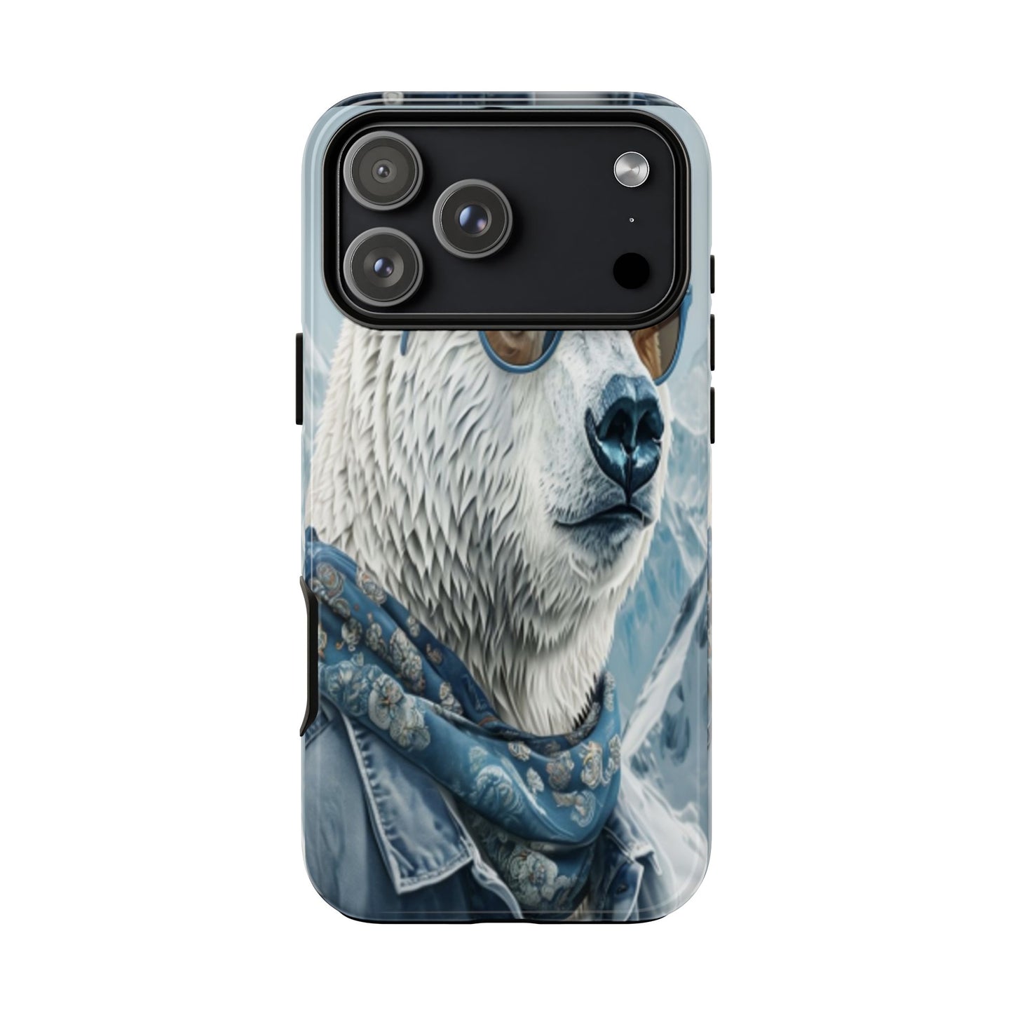 "Urban Zen Polar Bear" Mobile Phone Case (blue)