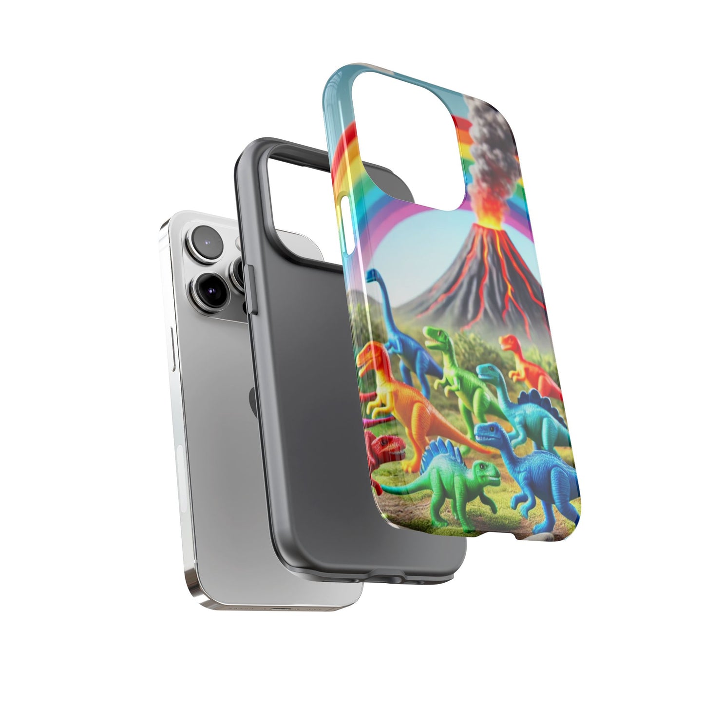 "Rainbow Dinosaurs" Mobile Phone Case