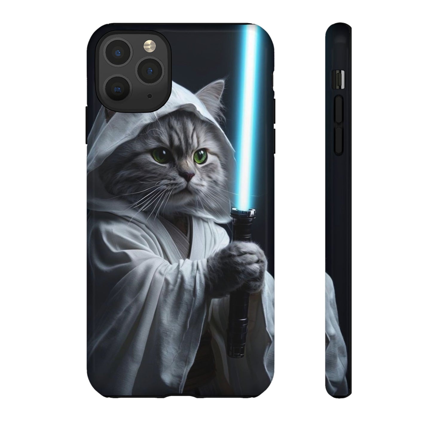 "Jedi Whisker" Mobile Phone Case (blue light sabre)