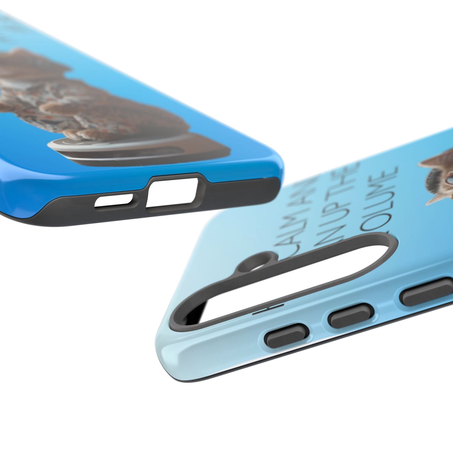 "Keep calm and turn up the volume" Mobile Phone Case (blue)