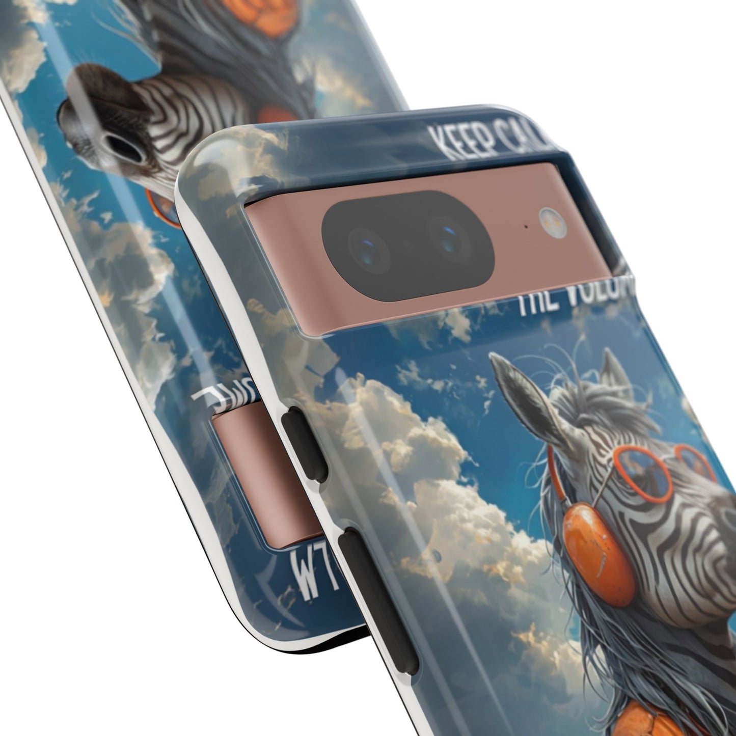 "Keep calm and turn up the volume." Mobile Phone Case