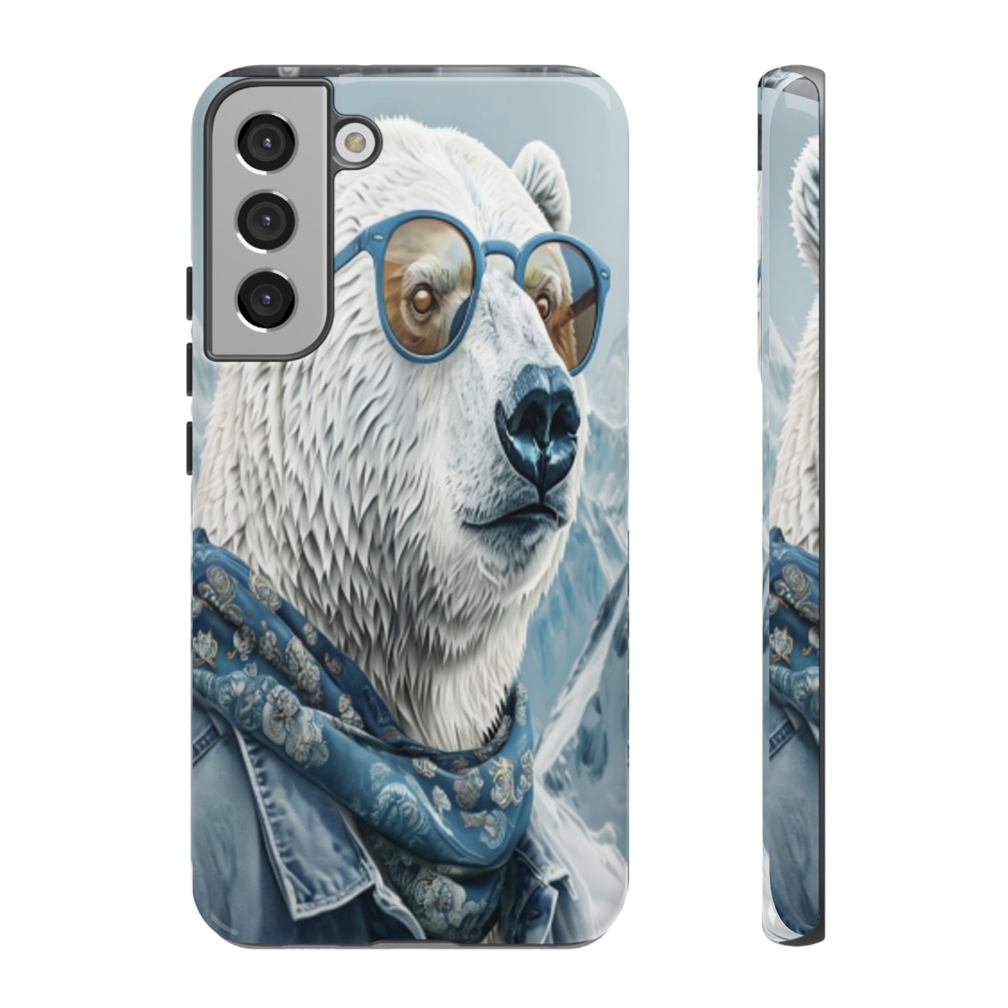 "Urban Zen Polar Bear" Mobile Phone Case (blue)