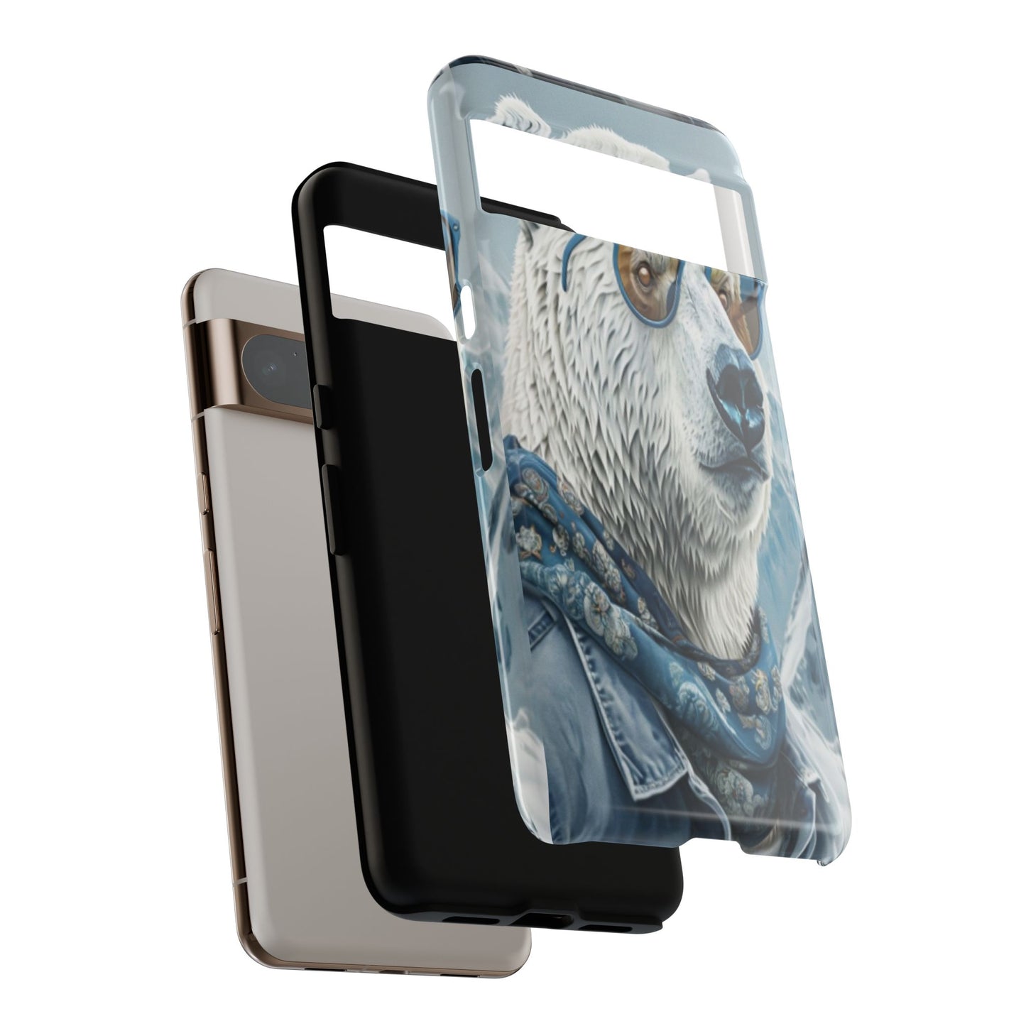 "Urban Zen Polar Bear" Mobile Phone Case (blue)