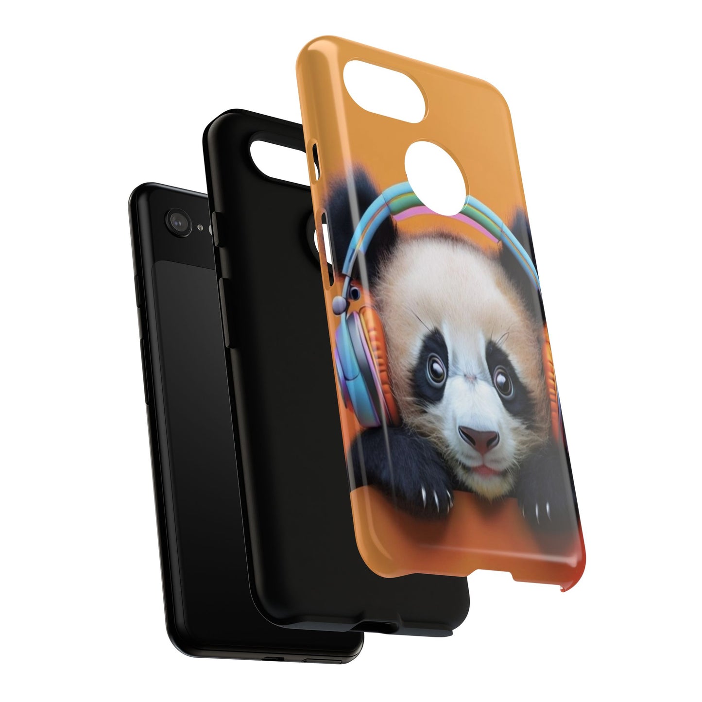 "Baby Panda wearing Headphones" Mobile Phone Case