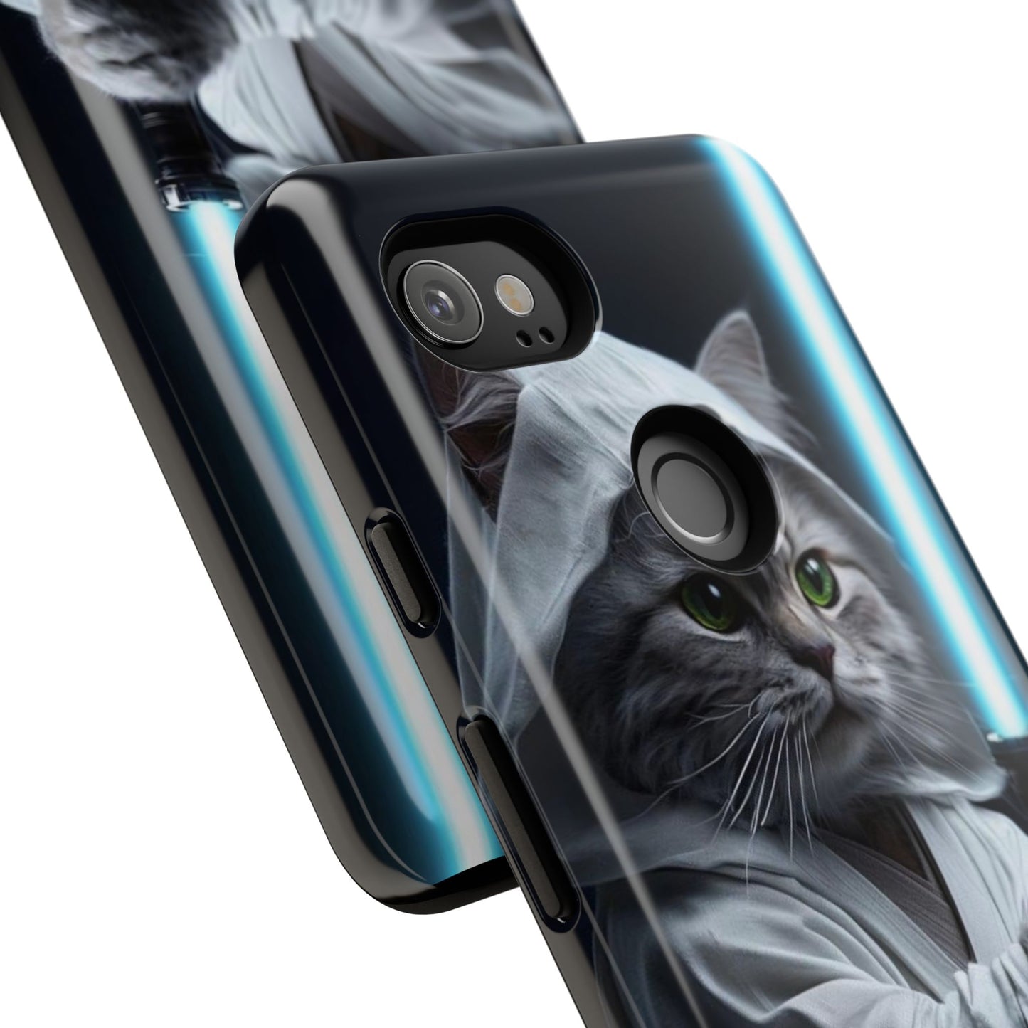 "Jedi Whisker" Mobile Phone Case (blue light sabre)