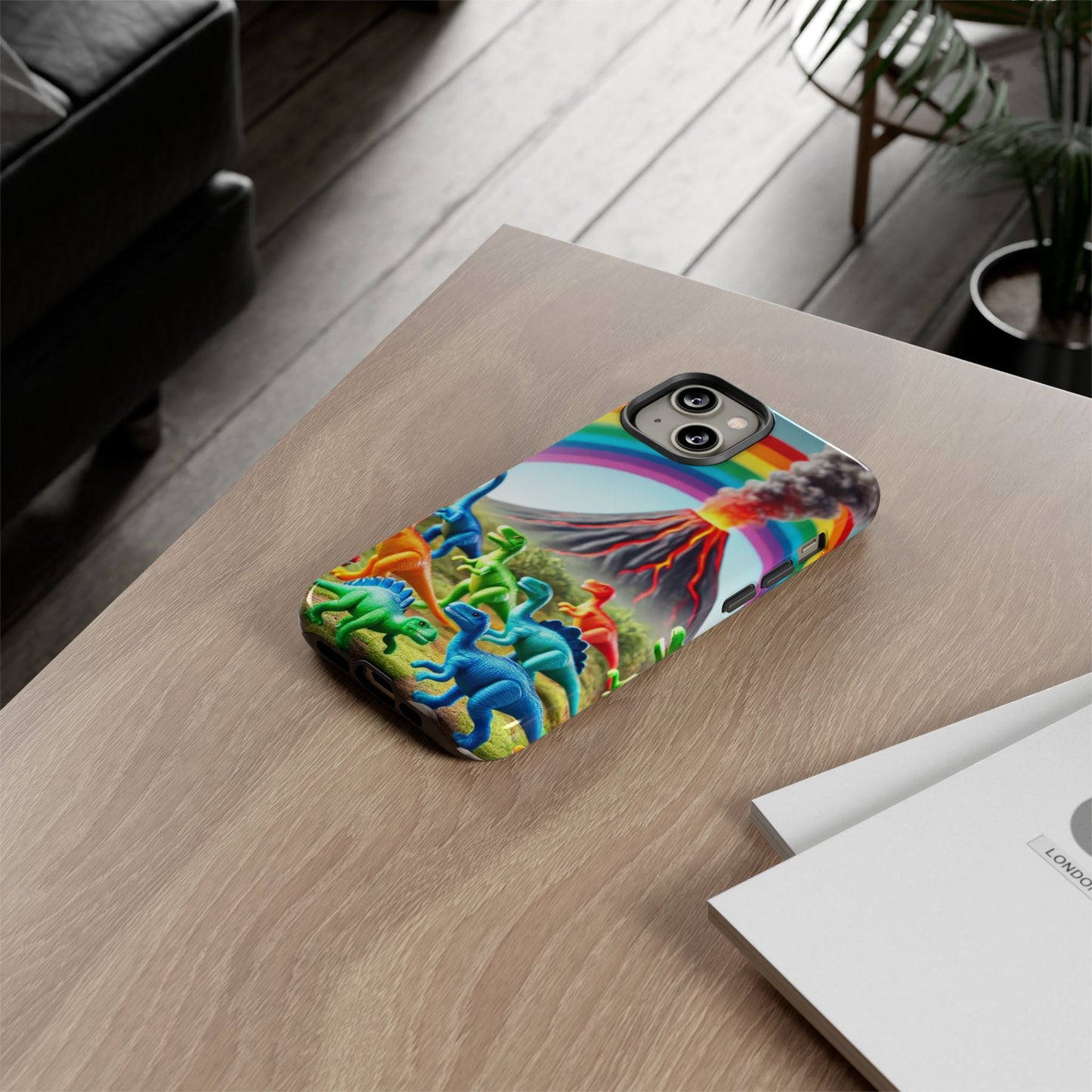 "Rainbow Dinosaurs" Mobile Phone Case