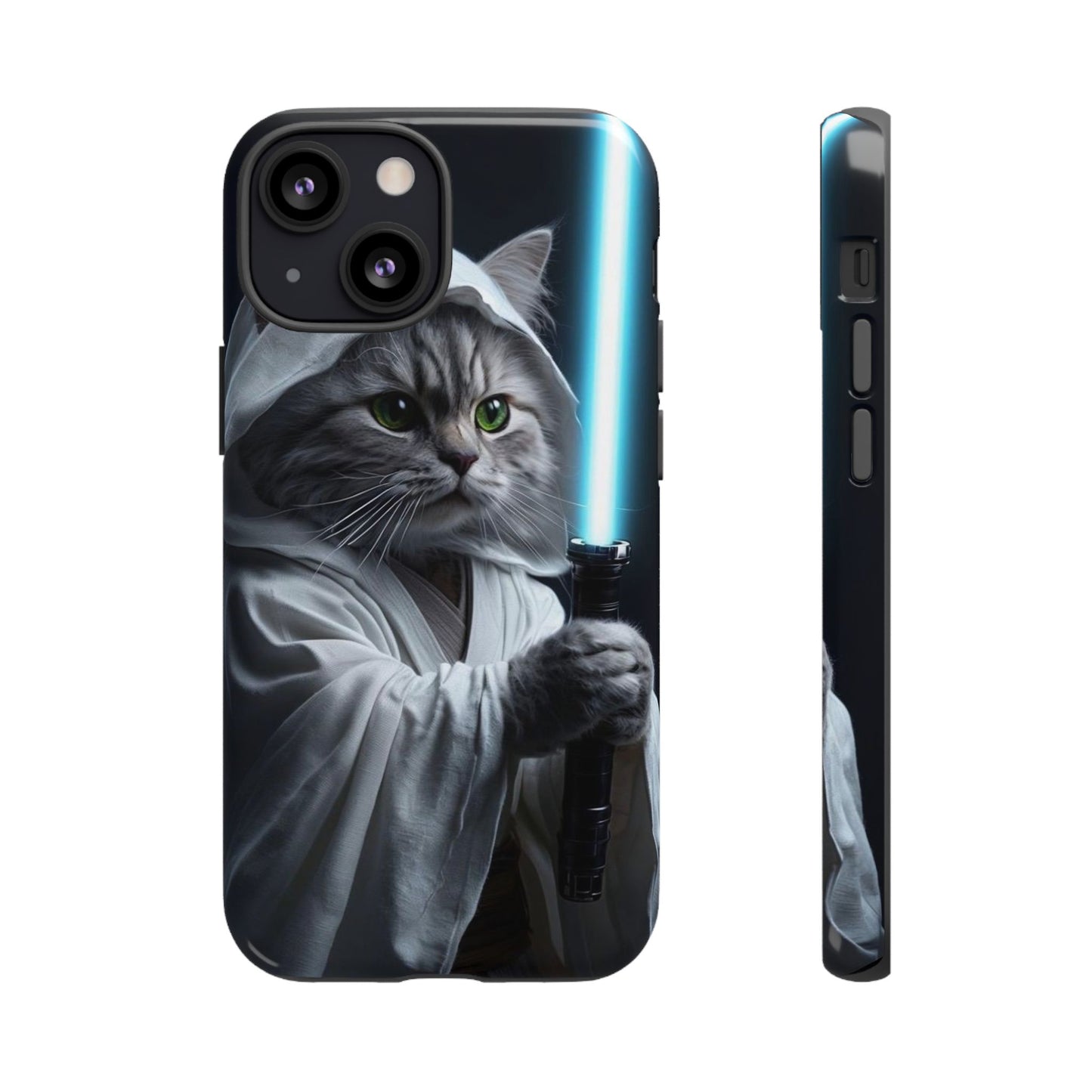 "Jedi Whisker" Mobile Phone Case (blue light sabre)