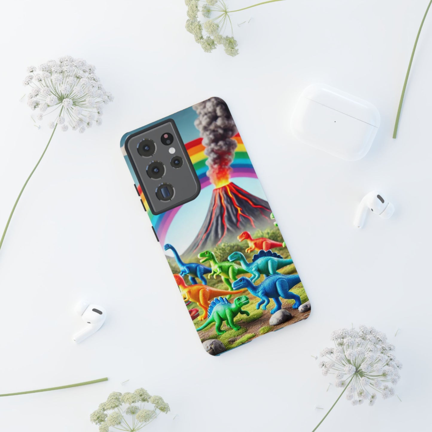 "Rainbow Dinosaurs" Mobile Phone Case