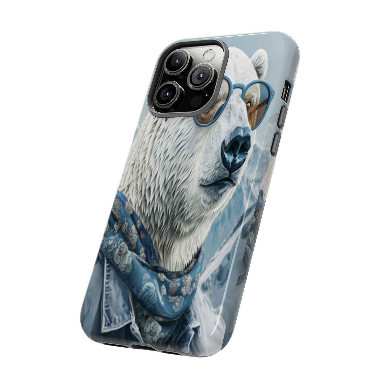 "Urban Zen Polar Bear" Mobile Phone Case (blue)