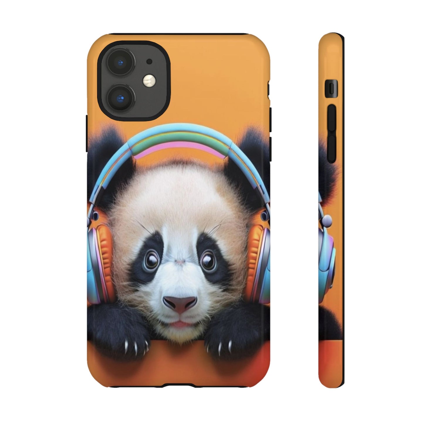 "Baby Panda wearing Headphones" Mobile Phone Case