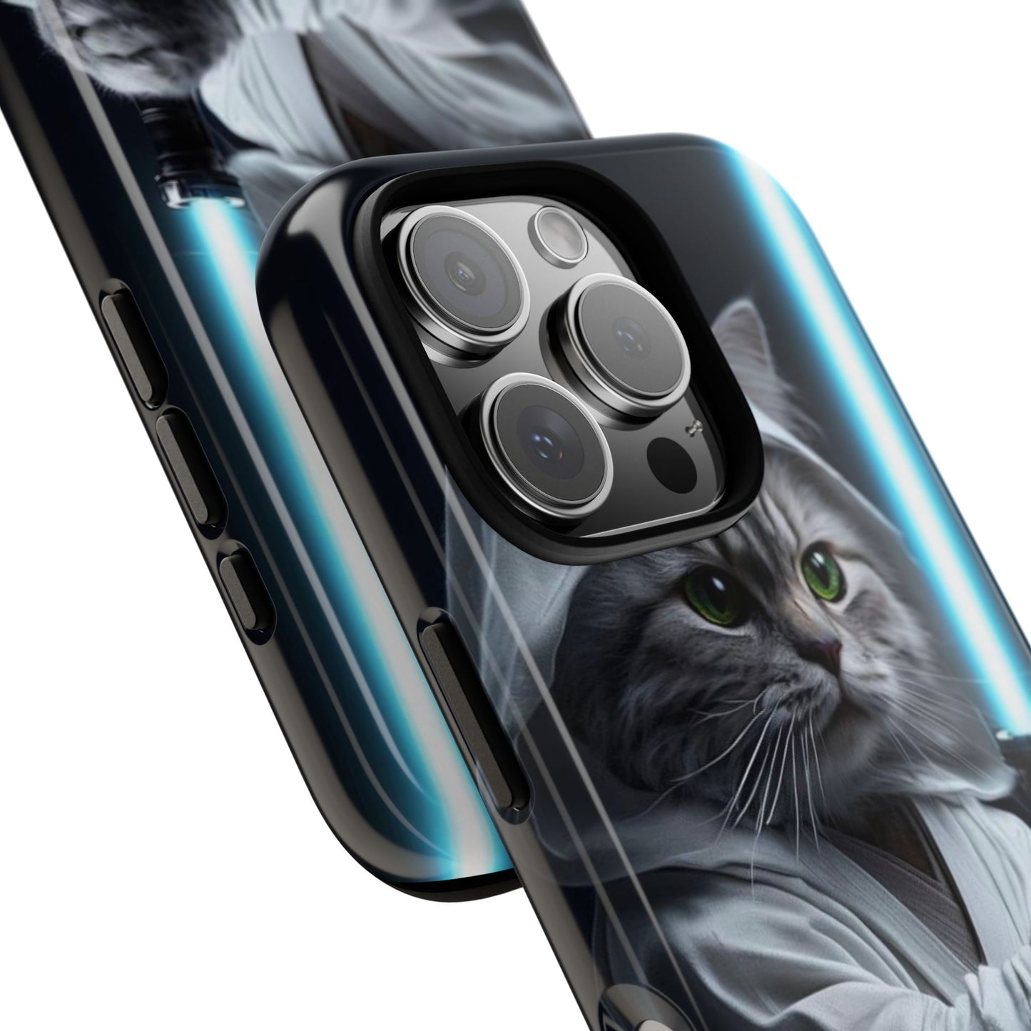 "Jedi Whisker" Mobile Phone Case (blue light sabre)