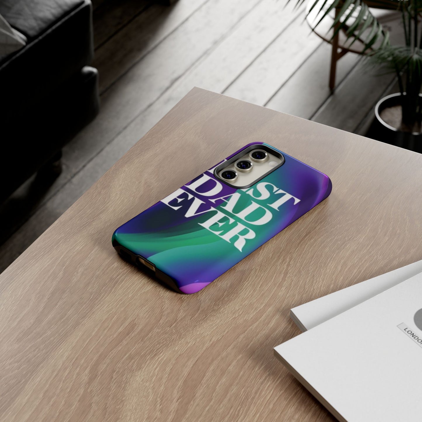 "Best Dad Ever" Mobile Phone Case (purple)