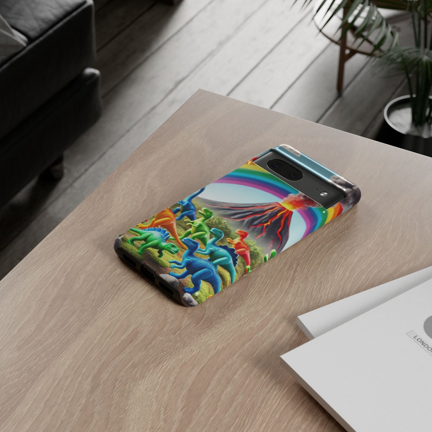 "Rainbow Dinosaurs" Mobile Phone Case