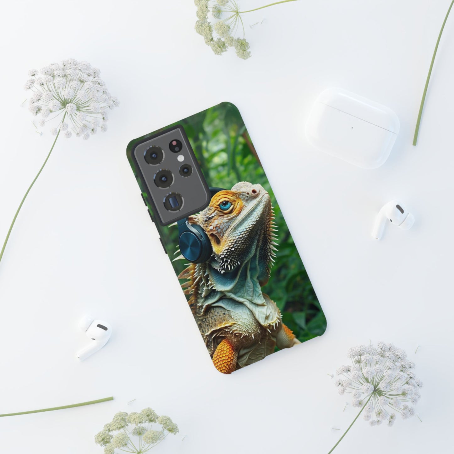 "Bearded Dragon - Jungle Beats" Mobile Phone Case