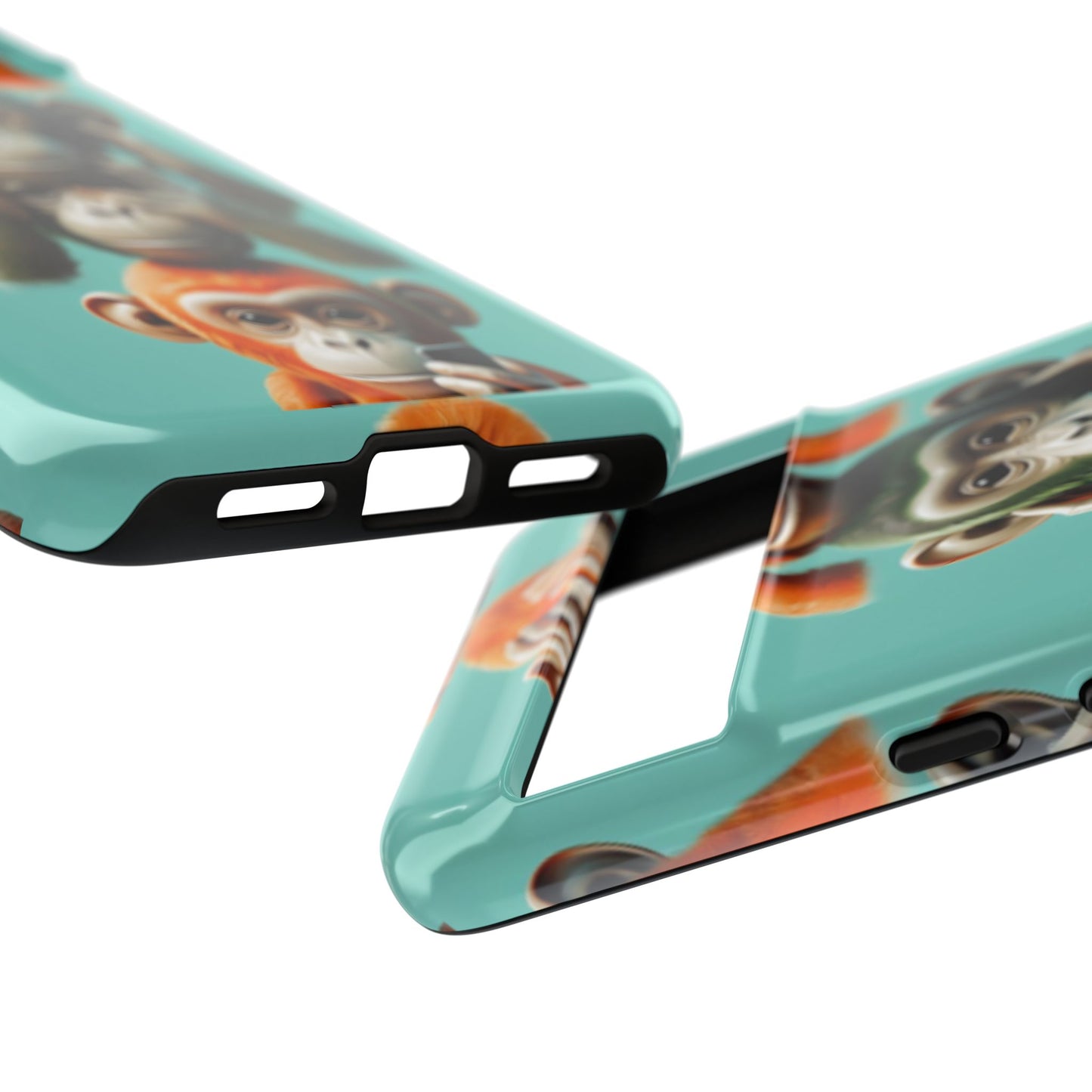 "Evolution - The Fourth Monkey" (striped background)