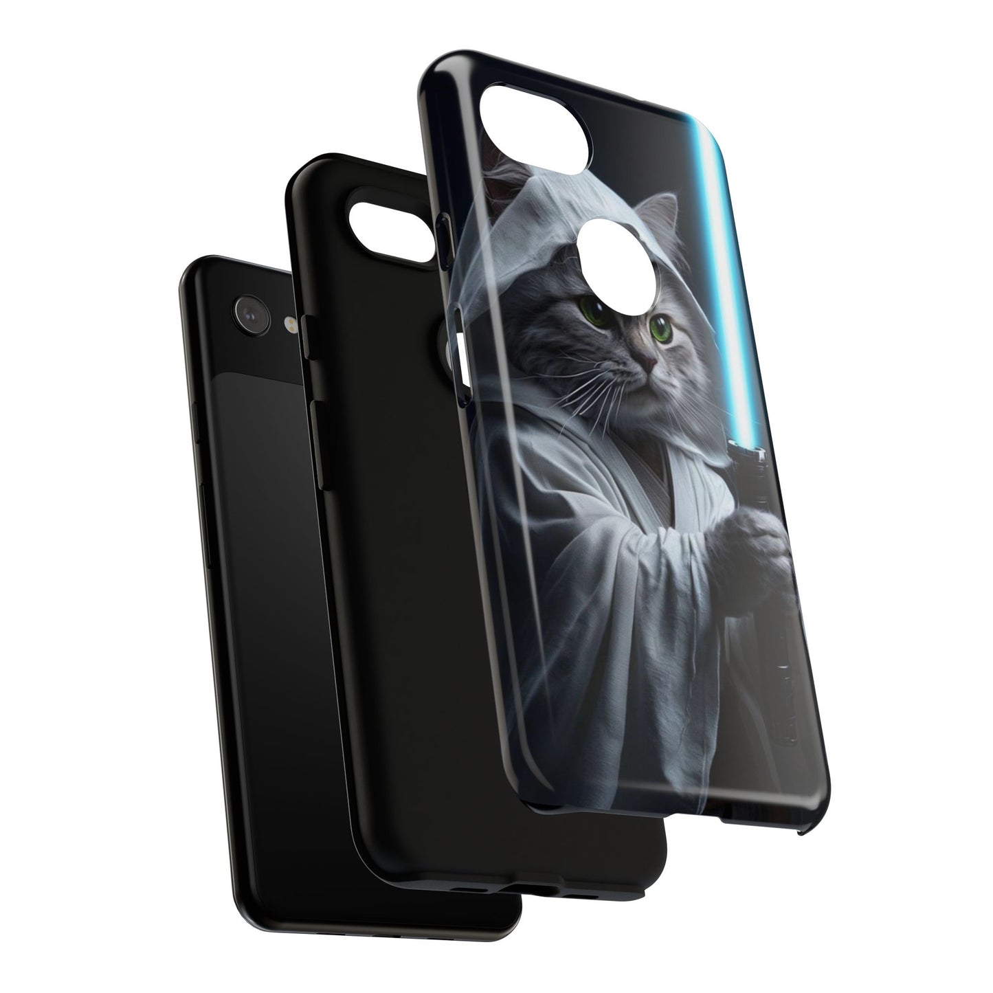 "Jedi Whisker" Mobile Phone Case (blue light sabre)