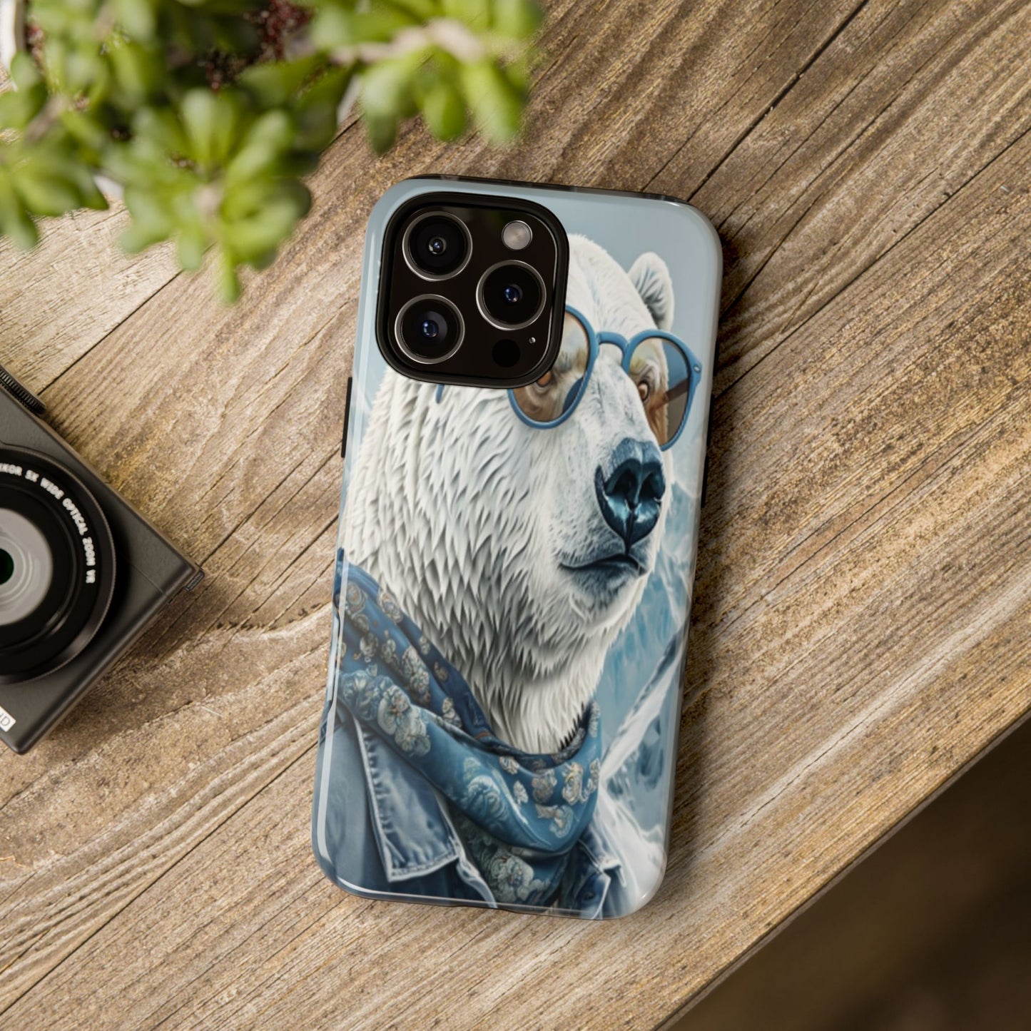 "Urban Zen Polar Bear" Mobile Phone Case (blue)