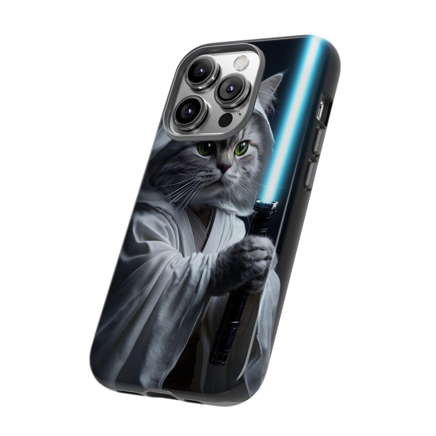 "Jedi Whisker" Mobile Phone Case (blue light sabre)