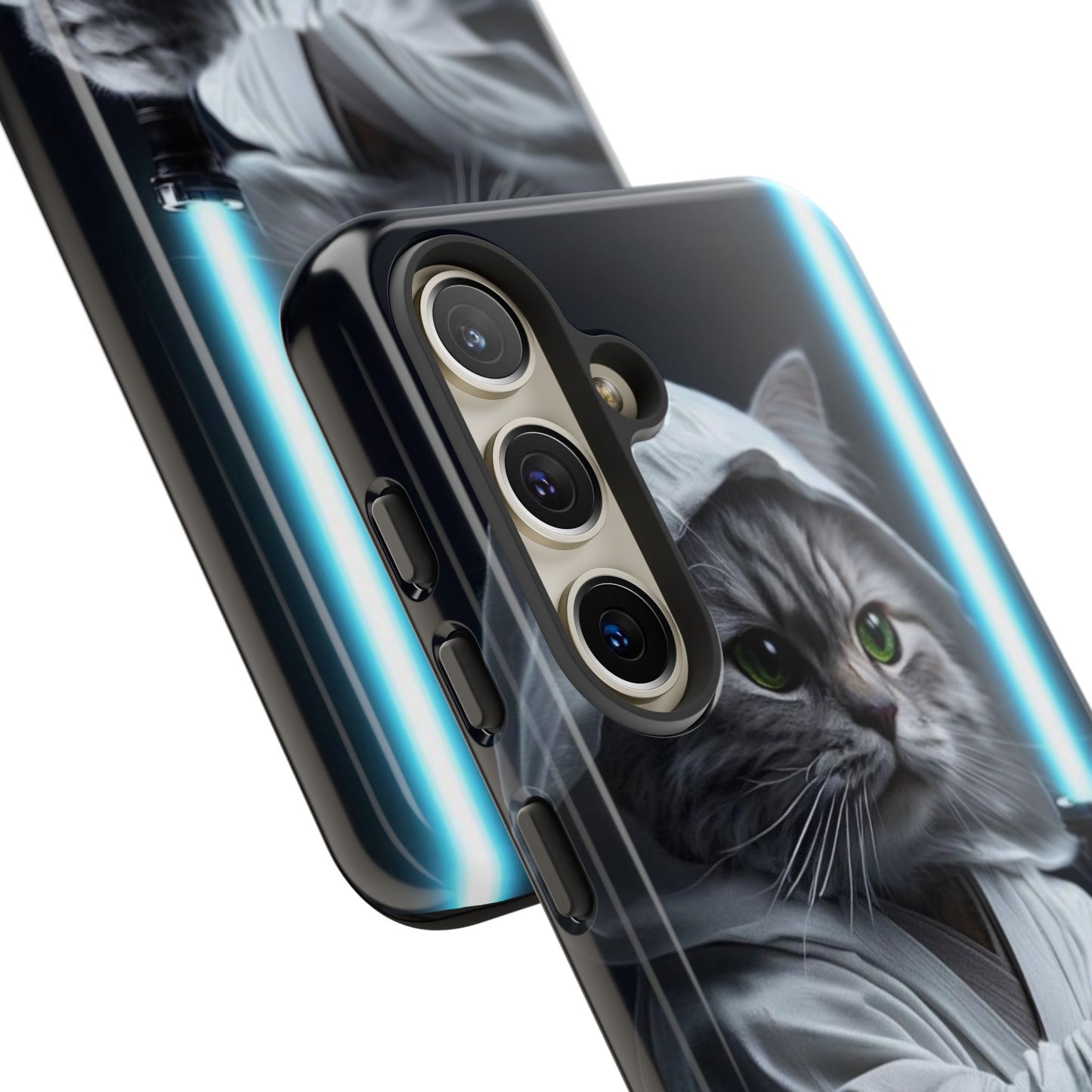 "Jedi Whisker" Mobile Phone Case (blue light sabre)