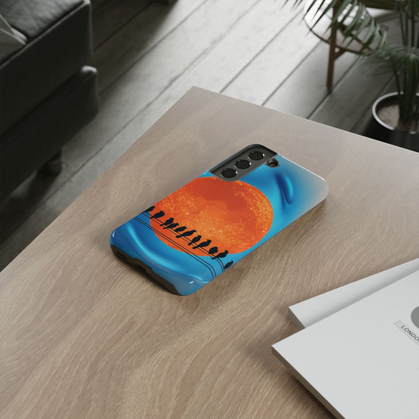 "The Feathered Assembly" Mobile Phone Case (orange)