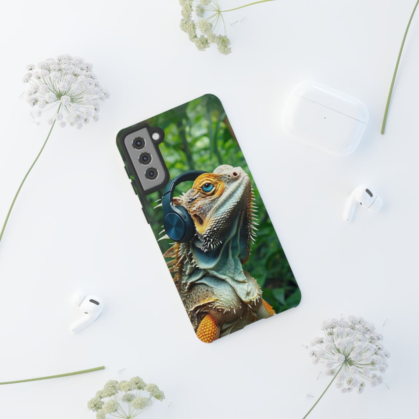 "Bearded Dragon - Jungle Beats" Mobile Phone Case