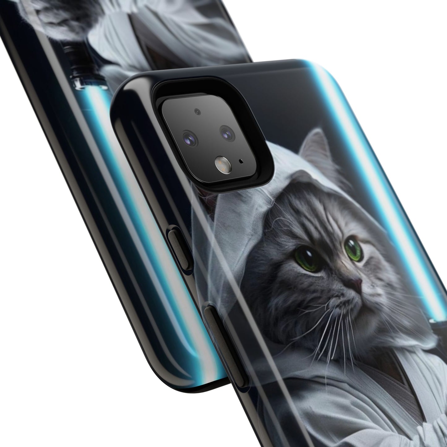 "Jedi Whisker" Mobile Phone Case (blue light sabre)