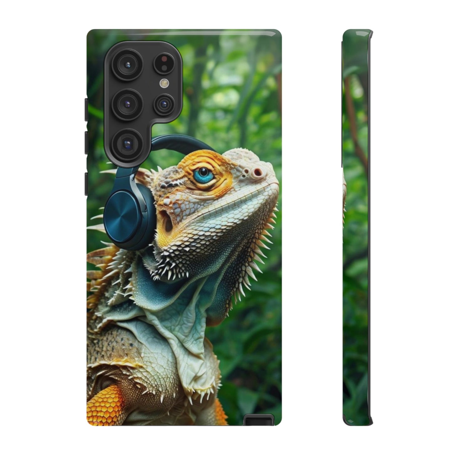 "Bearded Dragon - Jungle Beats" Mobile Phone Case