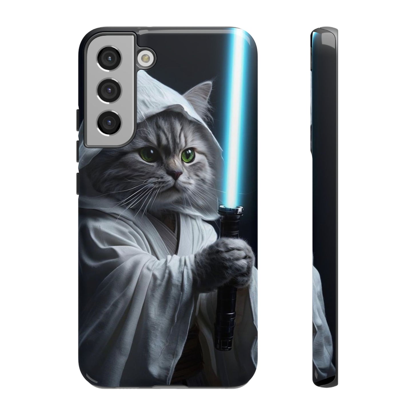 "Jedi Whisker" Mobile Phone Case (blue light sabre)