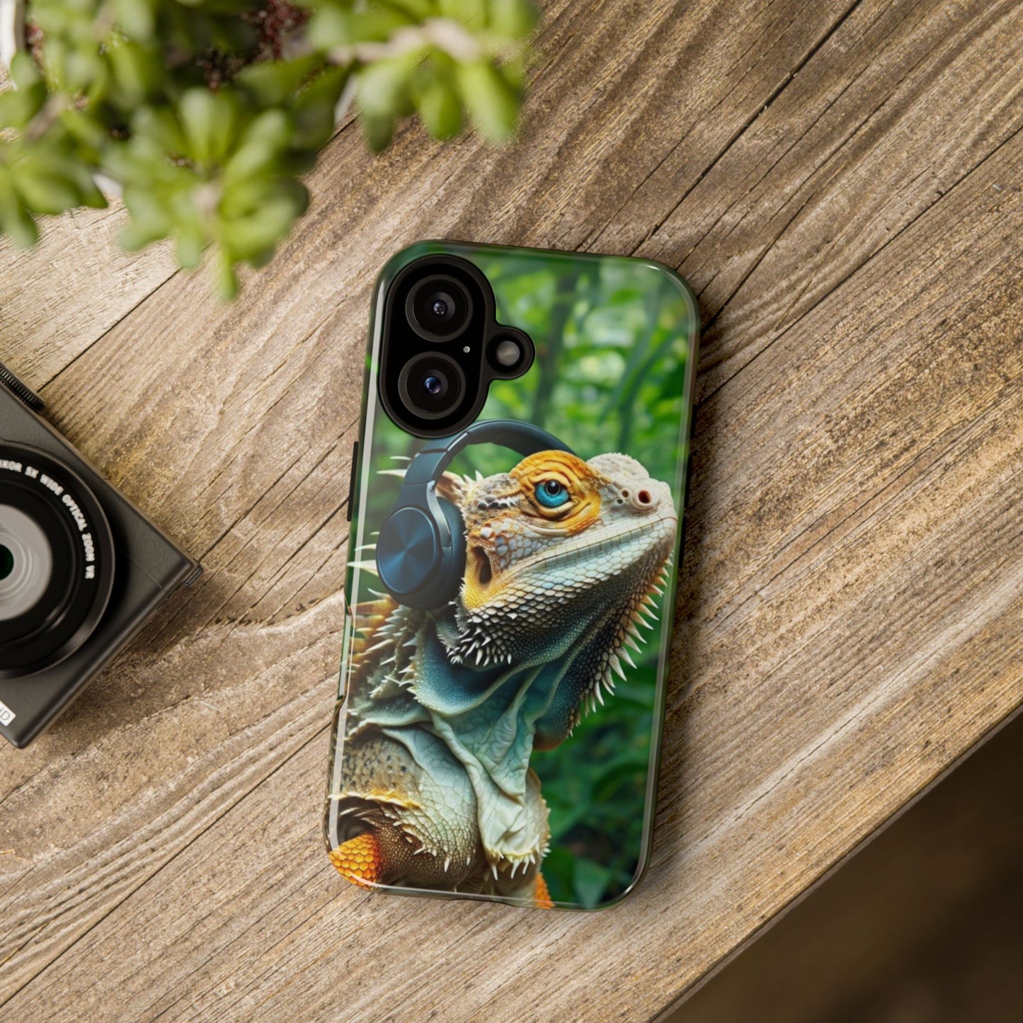 "Bearded Dragon - Jungle Beats" Mobile Phone Case