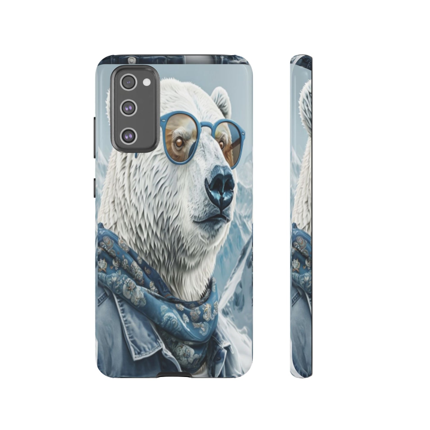 "Urban Zen Polar Bear" Mobile Phone Case (blue)