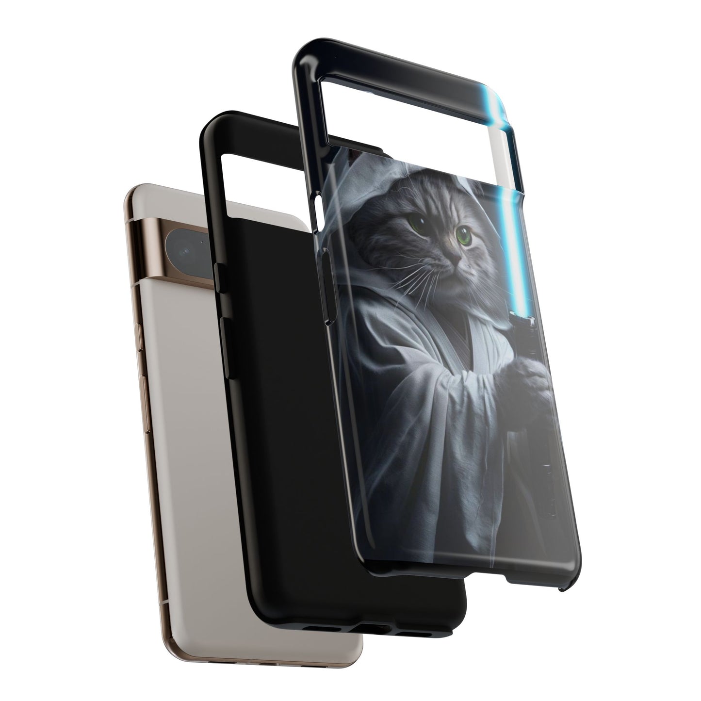 "Jedi Whisker" Mobile Phone Case (blue light sabre)