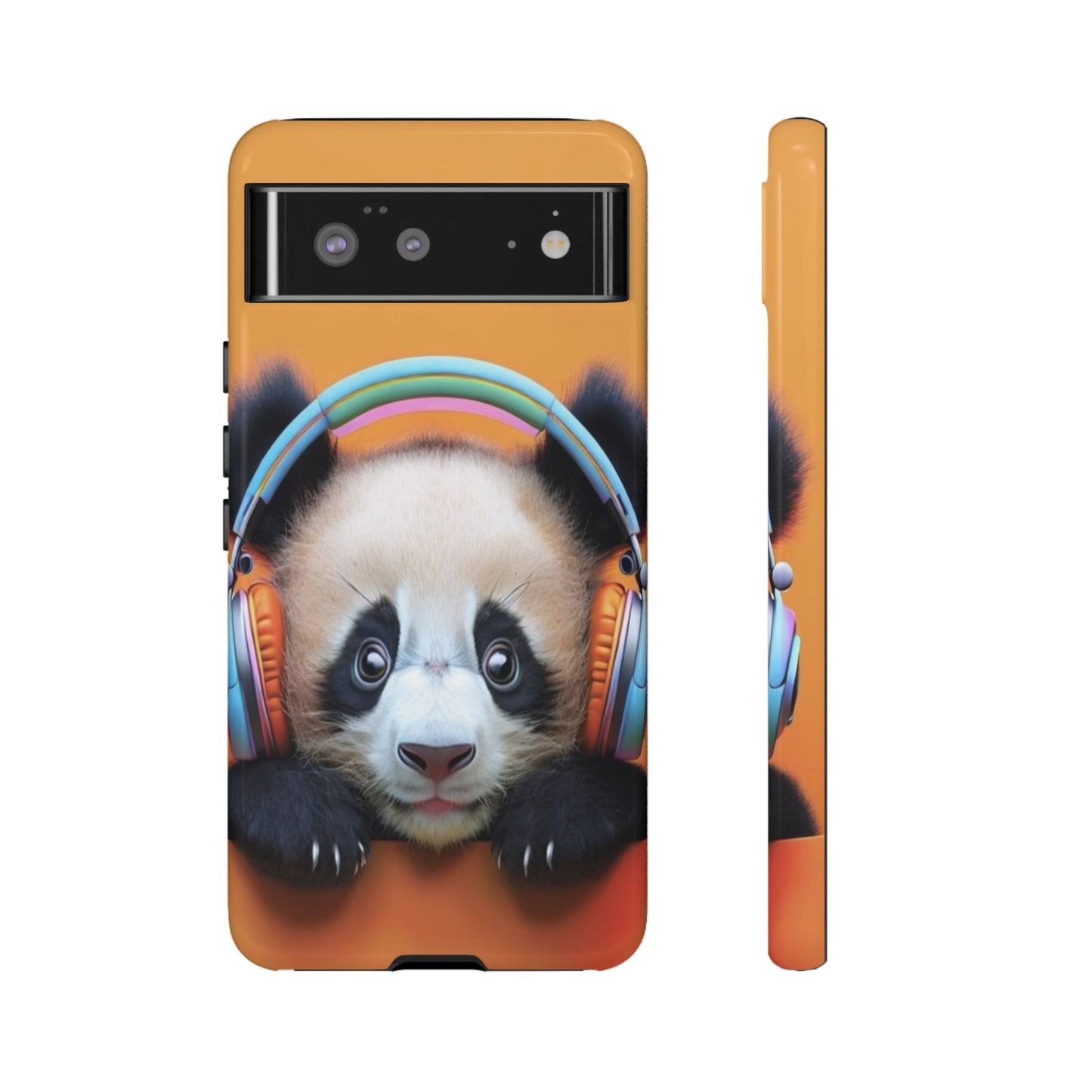 "Baby Panda wearing Headphones" Mobile Phone Case