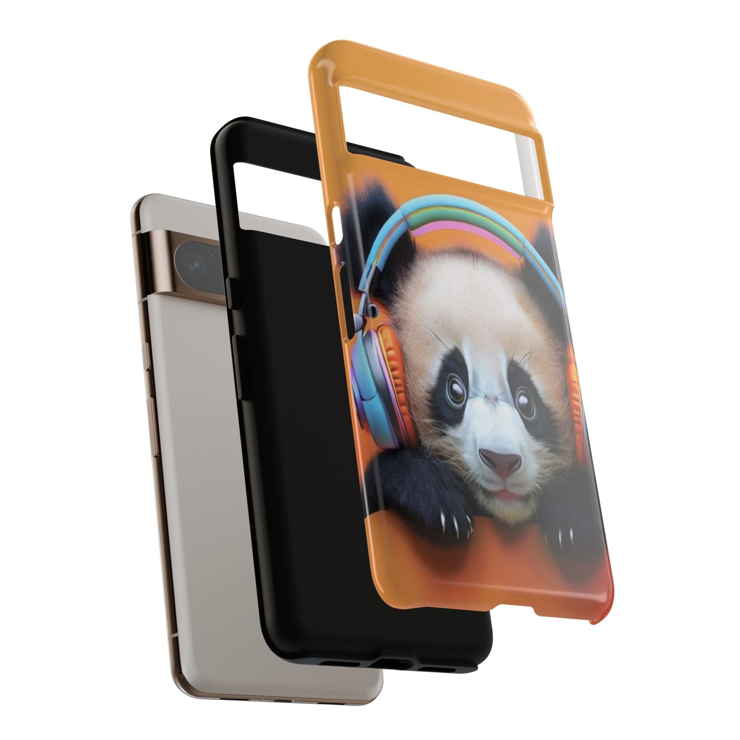 "Baby Panda wearing Headphones" Mobile Phone Case