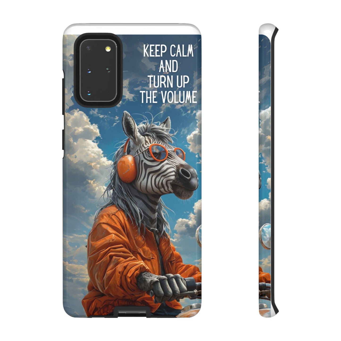 "Keep calm and turn up the volume." Mobile Phone Case