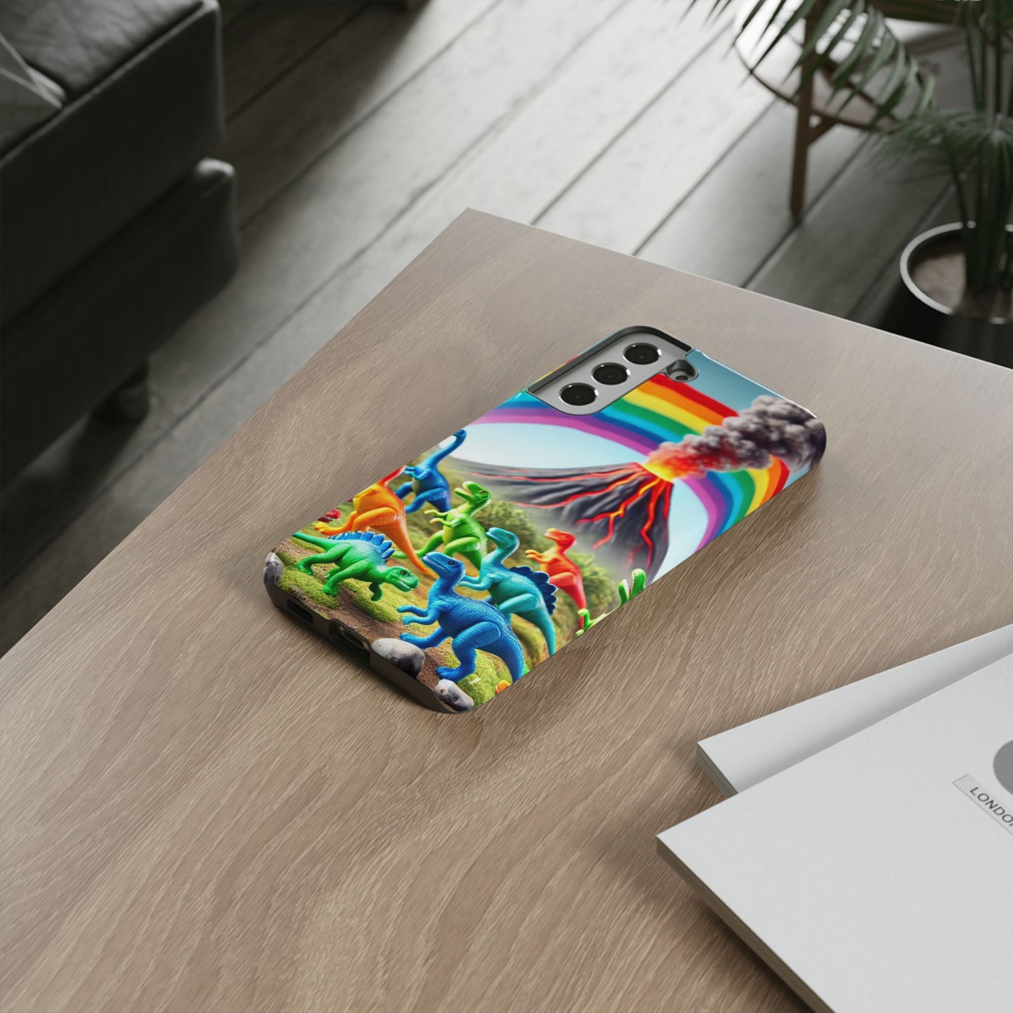 "Rainbow Dinosaurs" Mobile Phone Case