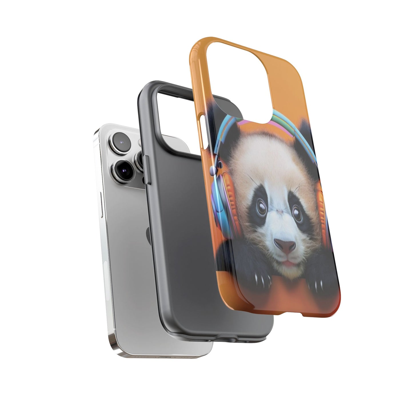 "Baby Panda wearing Headphones" Mobile Phone Case