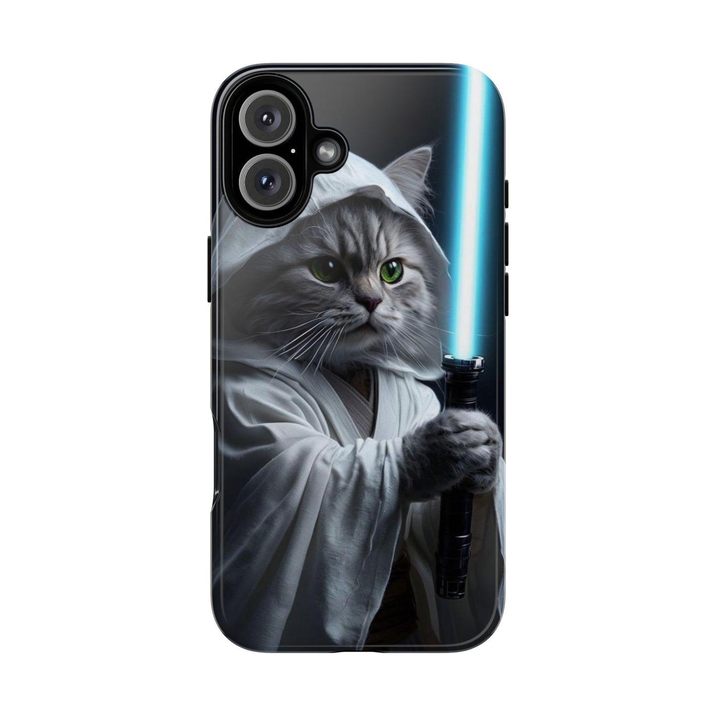 "Jedi Whisker" Mobile Phone Case (blue light sabre)