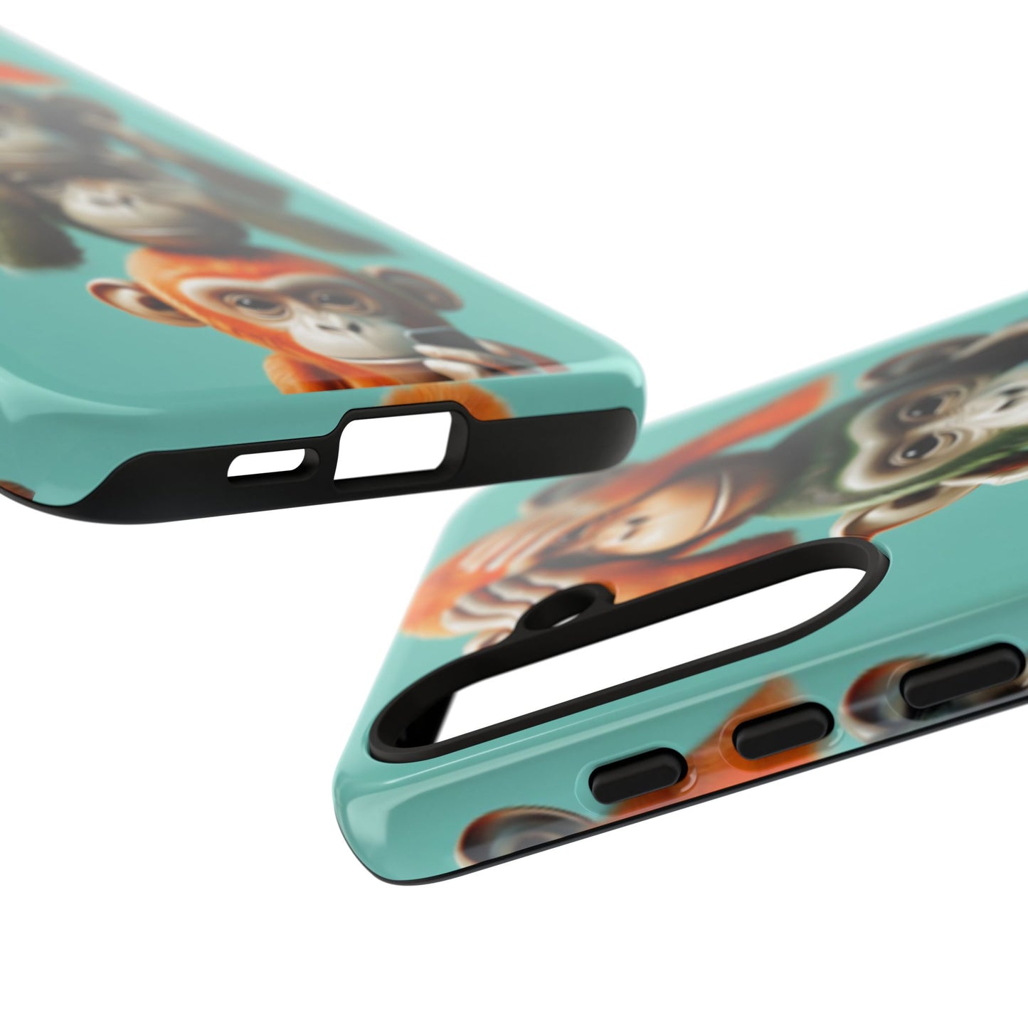 "Evolution - The Fourth Monkey" (striped background)