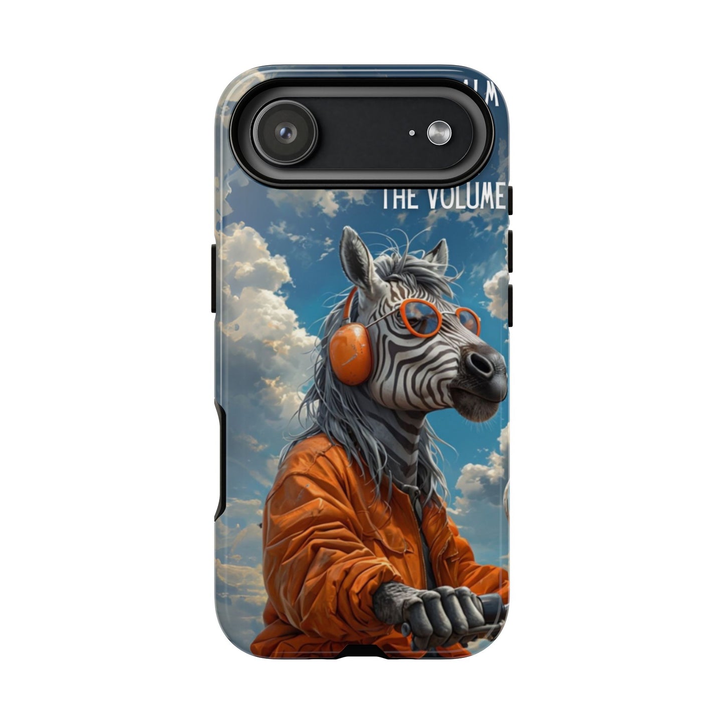 "Keep calm and turn up the volume." Mobile Phone Case