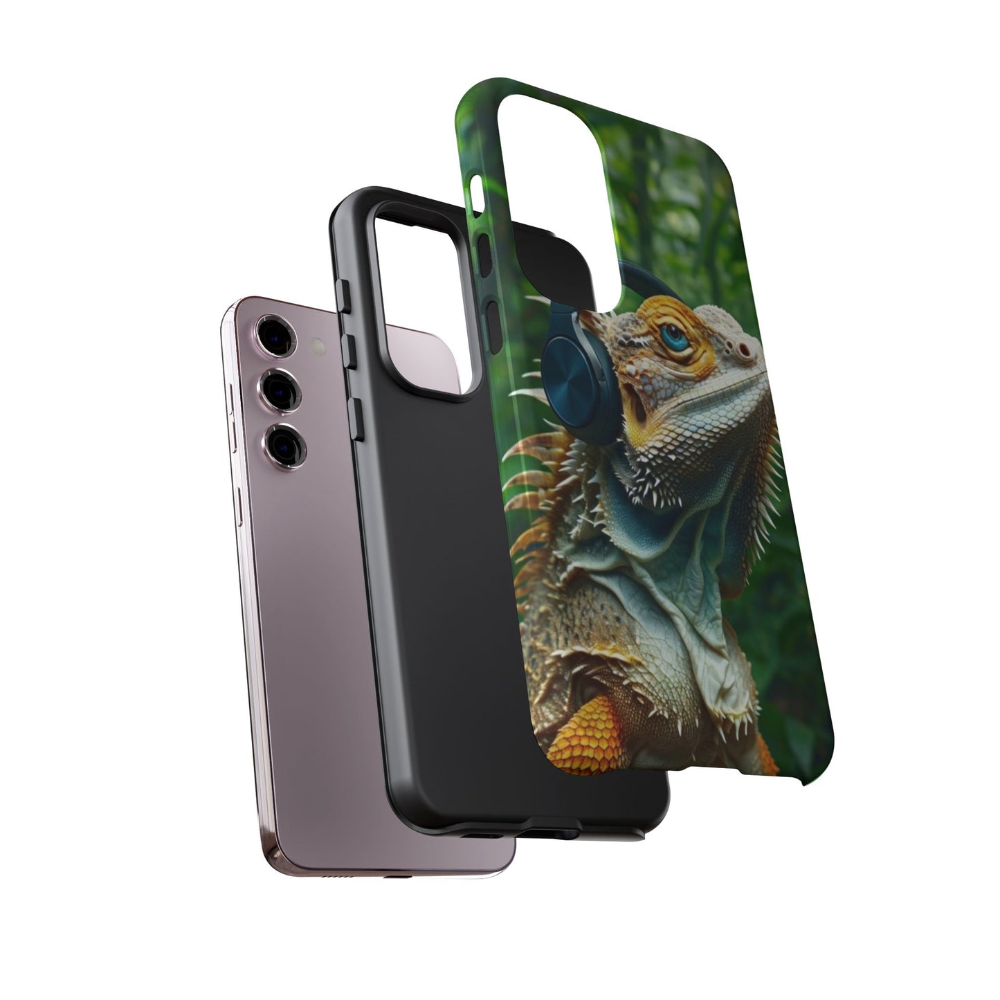 "Bearded Dragon - Jungle Beats" Mobile Phone Case