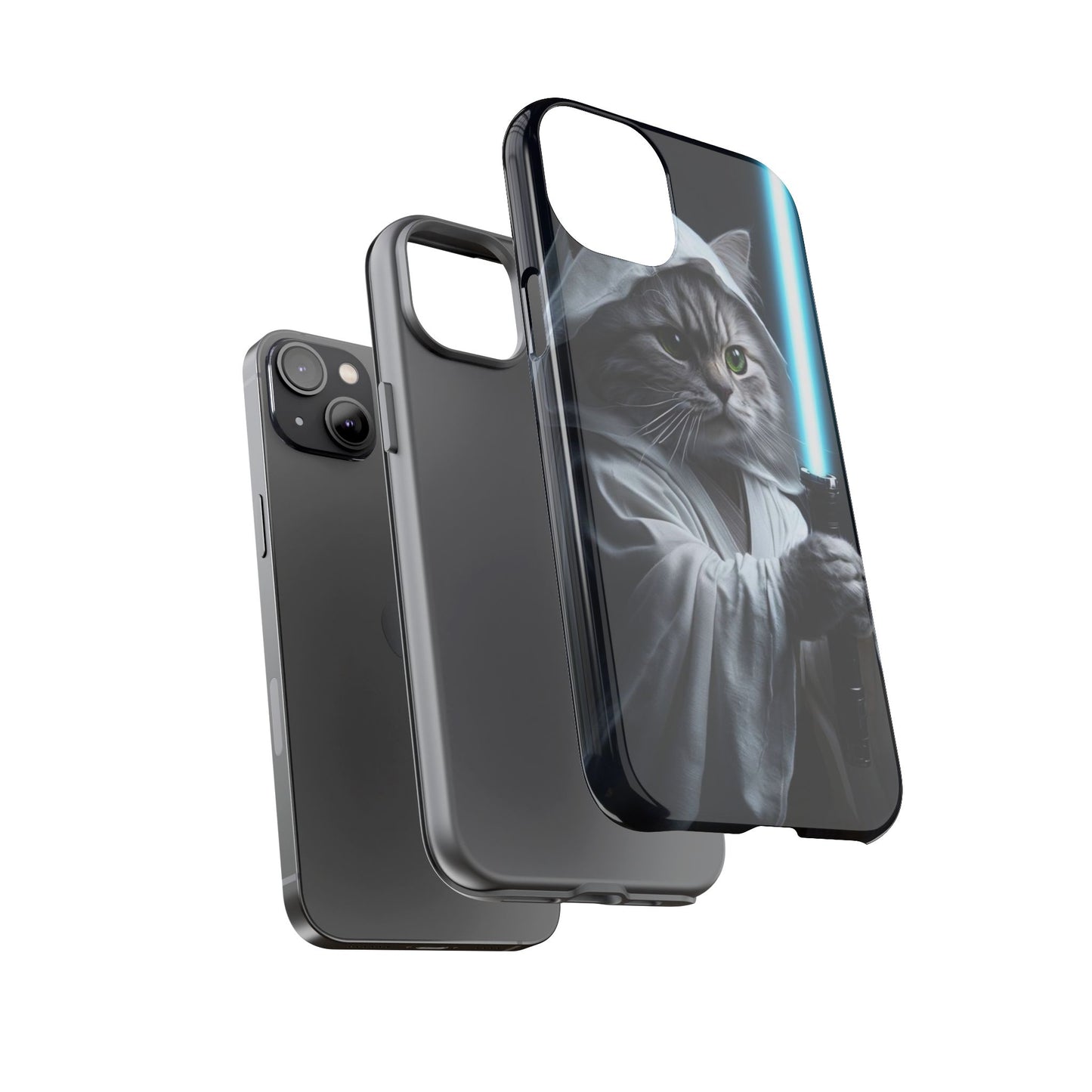 "Jedi Whisker" Mobile Phone Case (blue light sabre)
