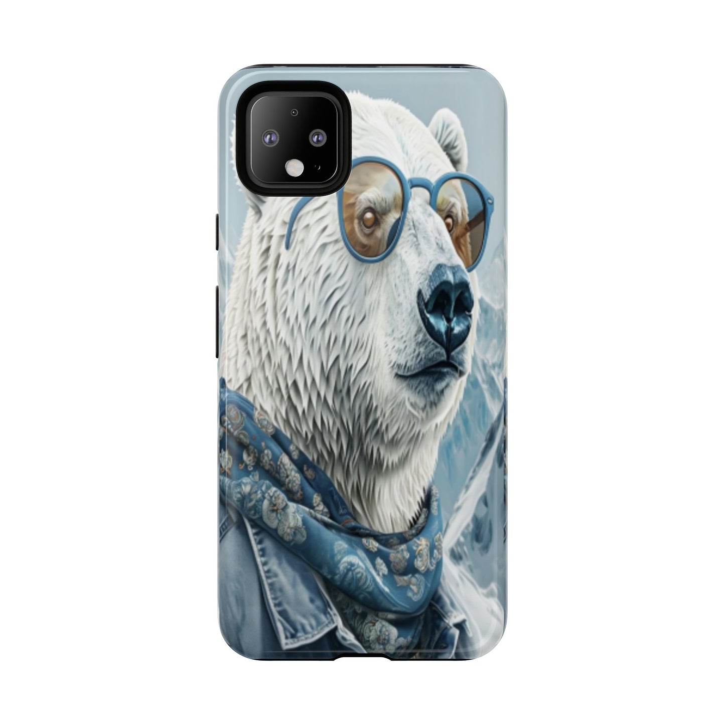 "Urban Zen Polar Bear" Mobile Phone Case (blue)
