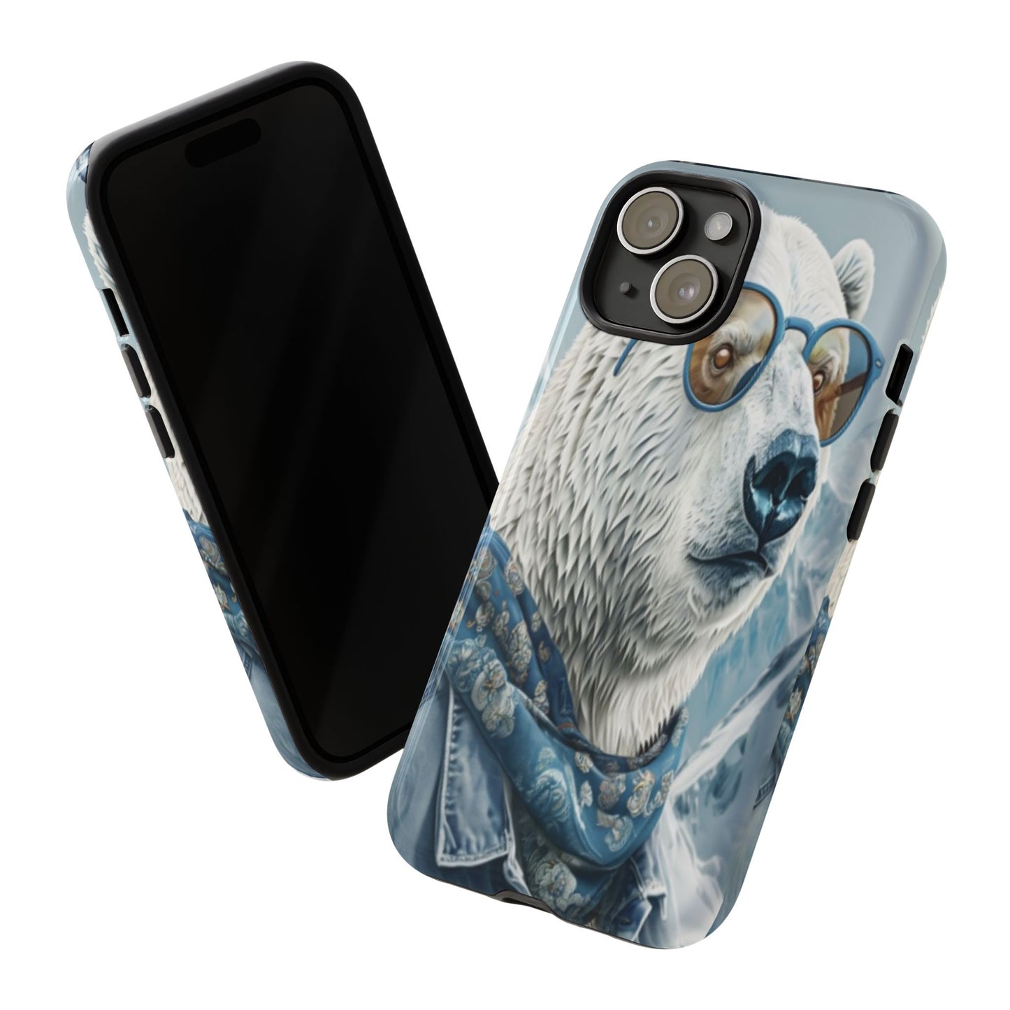 "Urban Zen Polar Bear" Mobile Phone Case (blue)