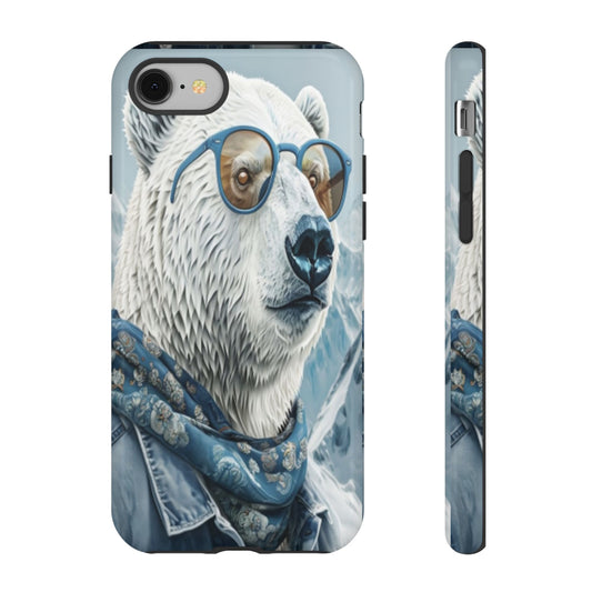 "Urban Zen Polar Bear" Mobile Phone Case (blue)
