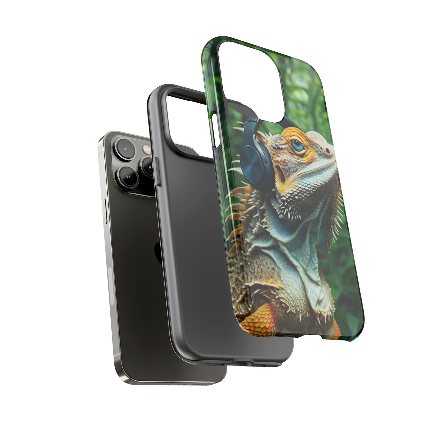 "Bearded Dragon - Jungle Beats" Mobile Phone Case